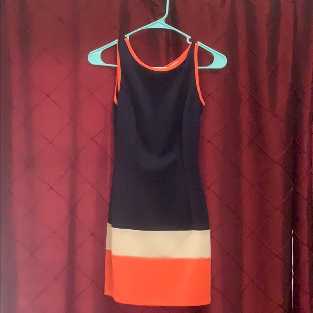 Tri-colored Slim fit dress
